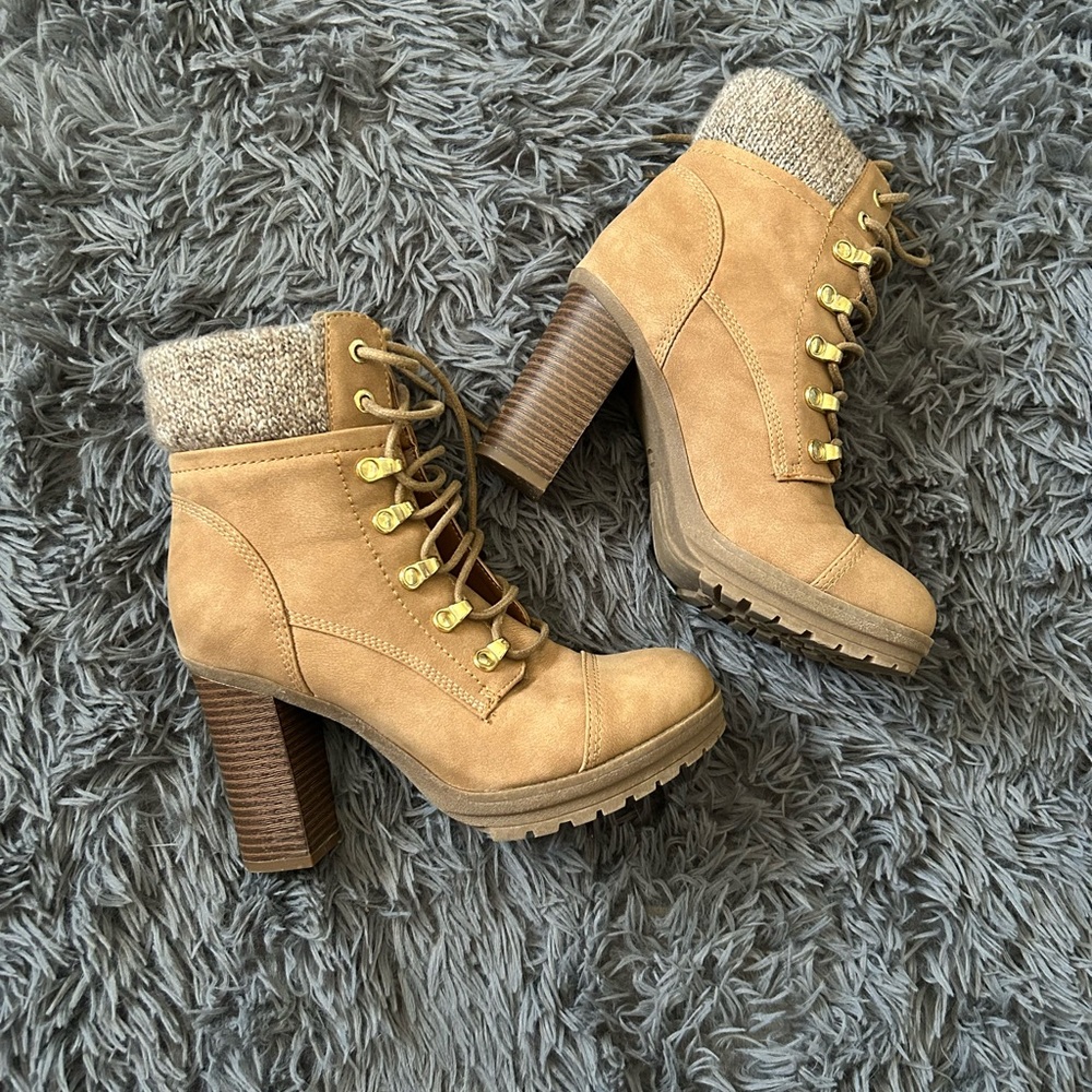 Lace-Up Ankle Boots